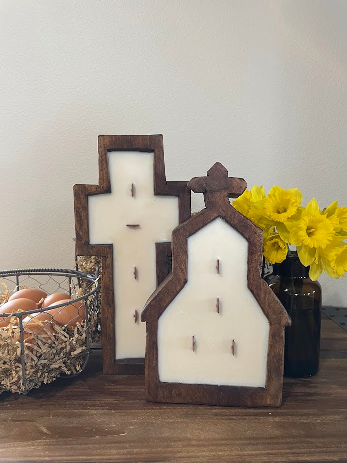 Cross Dough Bowl Candle