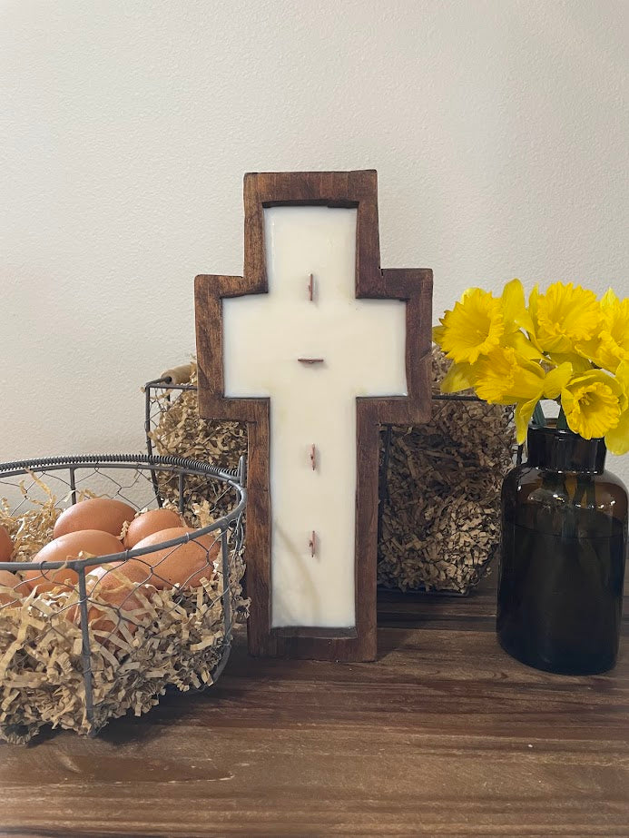 Cross Dough Bowl Candle